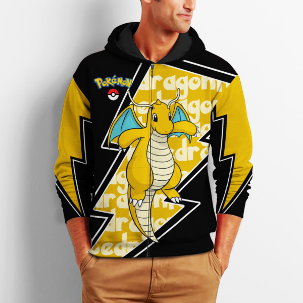 Dragonite Zip Hoodie Costume Pokemon Shirt Fan Gift Idea VA06 2