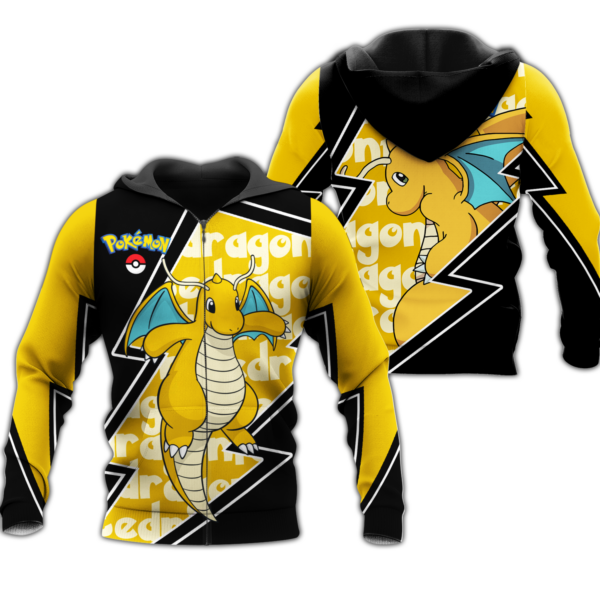 Dragonite Zip Hoodie Costume Pokemon Shirt Fan Gift Idea VA06 1