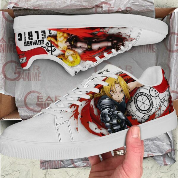 Edward Elric Skate Shoes Fullmetal Alchemist Custom Anime Shoes PN10 2