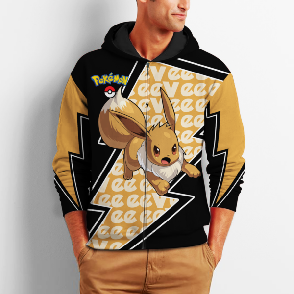 Eevee Zip Hoodie Costume Pokemon Shirt Fan Gift Idea VA06 2