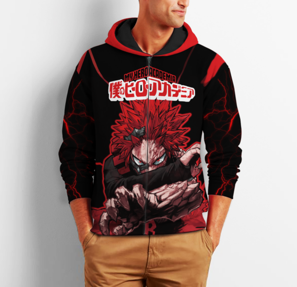 Eijirou Kirishima Zip Hoodie My Hero Academia Anime Shirt Fan Gift HA06 2