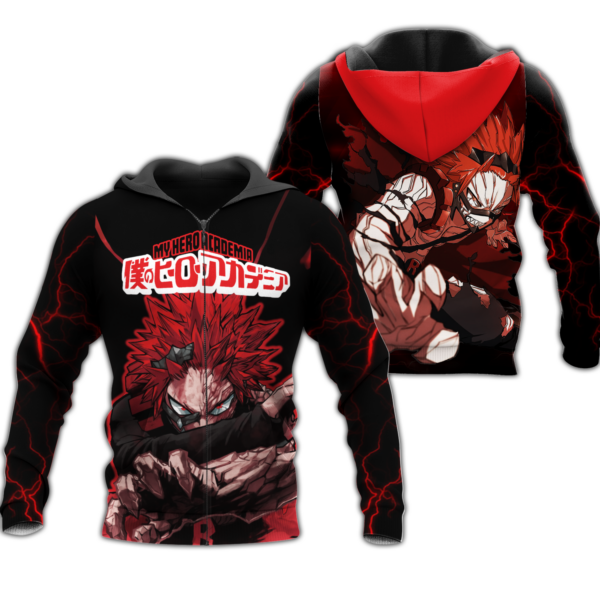 Eijirou Kirishima Zip Hoodie My Hero Academia Anime Shirt Fan Gift HA06 1