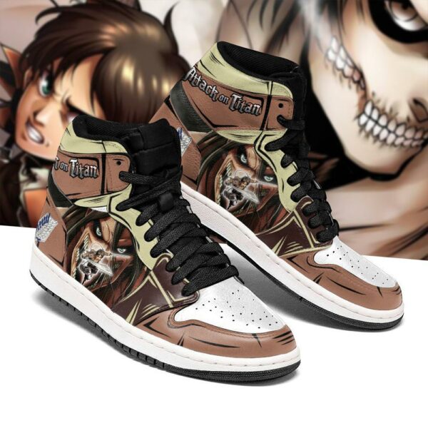 Eren Jeager And Titan Sneakers Attack On Titan Anime Sneakers 2