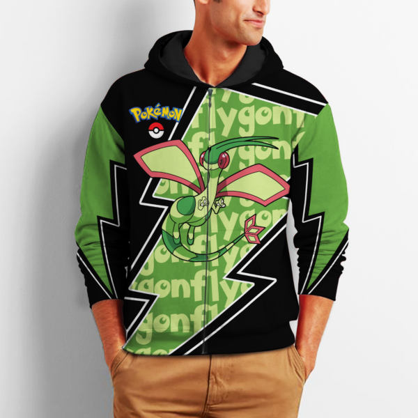 Flygon Zip Hoodie Costume Pokemon Shirt Fan Gift Idea VA06 2