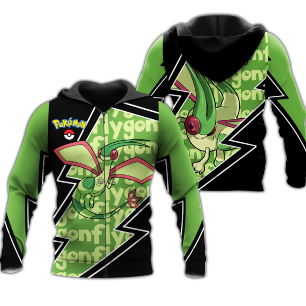 Flygon Zip Hoodie Costume Pokemon Shirt Fan Gift Idea VA06 1