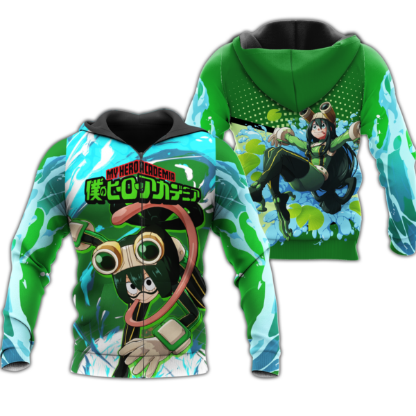 Froppy Tsuyu Asui Zip Hoodie My Hero Academia Anime Shirt Fan Gift HA06 1