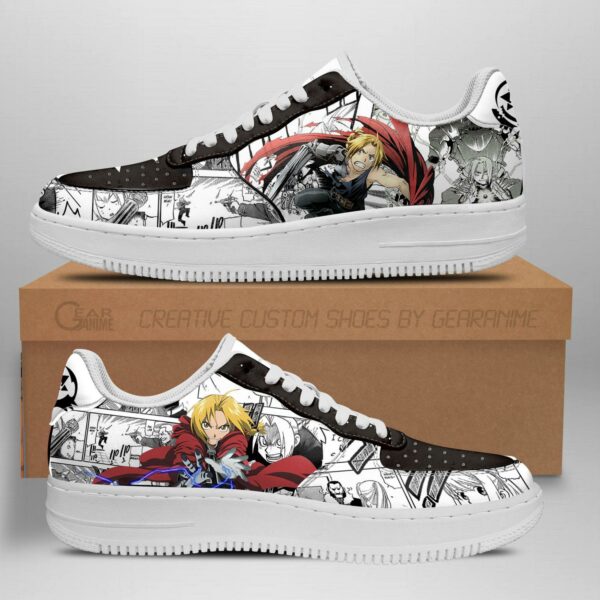 Fullmetal Alchemist Sneakers Anime Shoes Mixed Manga Style 1