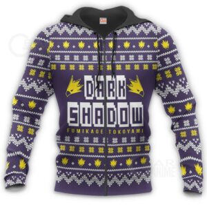 Fumikage Tokoyami Ugly Christmas Sweater Dark Shadow My Hero Academia 11