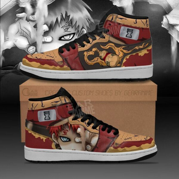 Gaara Sneakers Naruto Anime Custom Shoes Sand Village 2