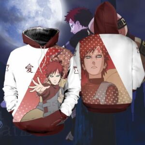 Gaara Shirt Costume Symbol Naruto Anime Hoodie Sweater 5