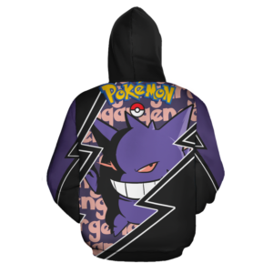 Gengar Zip Hoodie Costume Pokemon Shirt Fan Gift Idea VA06 6