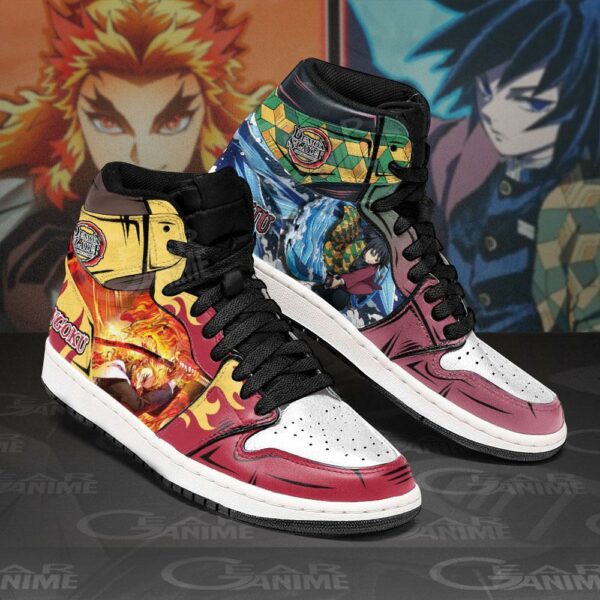 Giyu and Rengoku Sneakers Custom Demon Slayer Anime Shoes 2