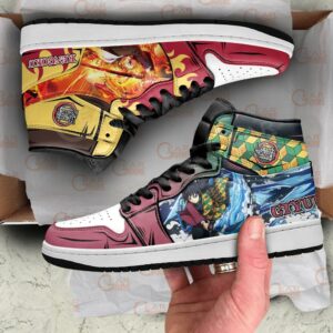 Giyu and Rengoku Sneakers Custom Demon Slayer Anime Shoes 6