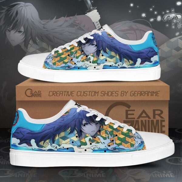 Giyu Tomioka Skate Shoes Demon Slayer Anime Custom Shoes PN10 1