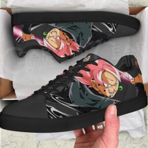 Goku Black Rose Skate Shoes Dragon Ball Anime Custom Shoes PN09 7