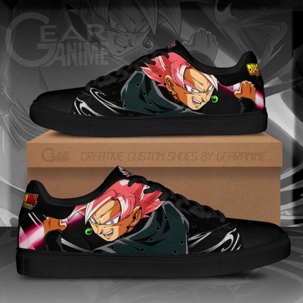 Goku Black Rose Skate Shoes Dragon Ball Anime Custom Shoes PN09 1