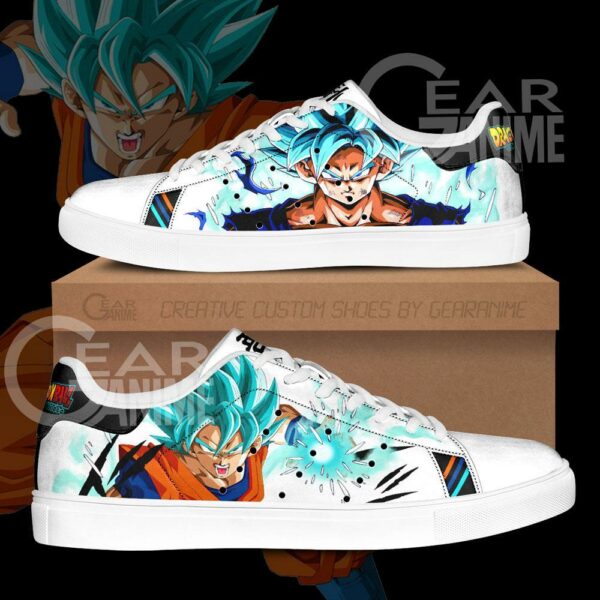 Dragon Ball Z Skate Shoes Custom Goku Super Saiyan Blue PN09 1