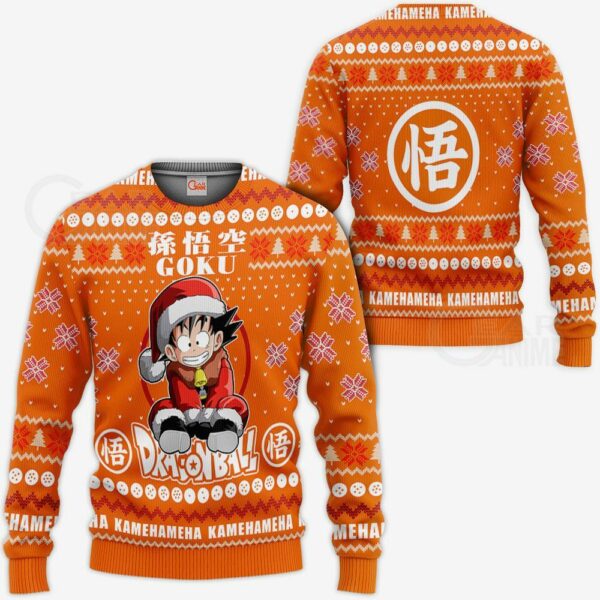 Goku Kid Ugly Christmas Sweater Dragon Ball Anime Xmas Gift VA10 1