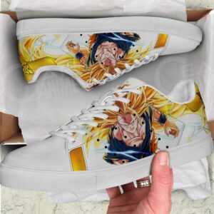 Goku Super Saiyan 3 Skate Shoes Dragon Ball Anime Custom Shoes PN09 7