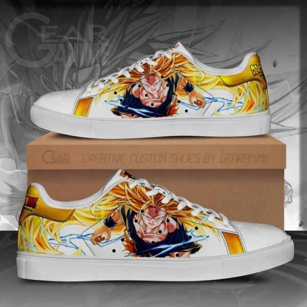 Goku Super Saiyan 3 Skate Shoes Dragon Ball Anime Custom Shoes PN09 1