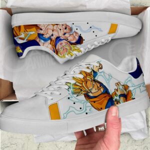 Goku Super Saiyan Skate Shoes Dragon Ball Anime Custom Shoes PN09 7