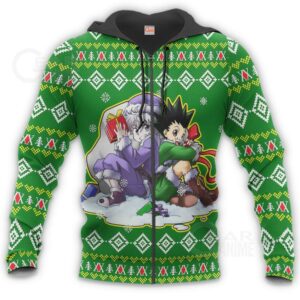 Gon & Killua HxH Ugly Christmas Sweater Hunter X Hunter Anime Xmas 11