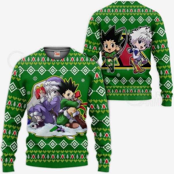 Gon & Killua HxH Ugly Christmas Sweater Hunter X Hunter Anime Xmas 1