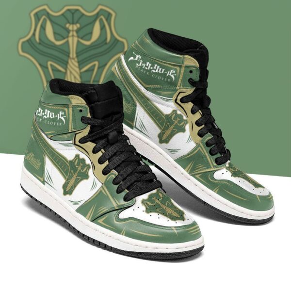 Green Mantis Magic Knight Sneakers Black Clover Sneakers Anime 1