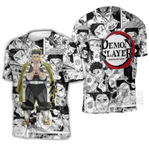 Demon Slayer Gyomei Himejima Hoodie Anime Mix Manga KNY Shirt 10