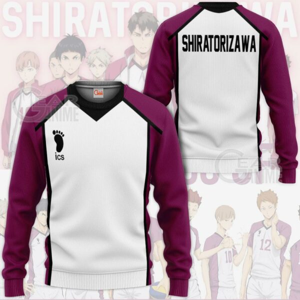 Haikyuu Shiratorizawa Academy Shirt Costume Anime Hoodie Sweater 2