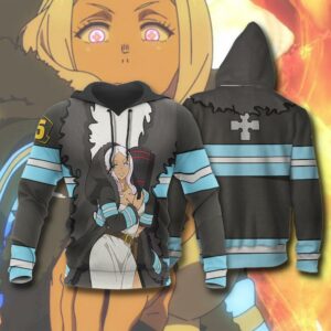 Hibana Fire Force Hoodie Shirt Anime Uniform Sweater Jacket 11