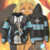 Hibana Fire Force Hoodie Shirt Anime Uniform Sweater Jacket 16