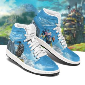 Howl's Moving Castle Sneakers High Top Anime Leather Shoes 5