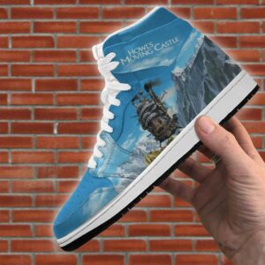 Howl's Moving Castle Sneakers High Top Anime Leather Shoes 7