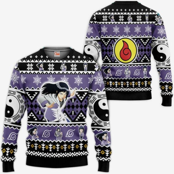 Hyuga Hinata Ugly Christmas Sweater Custom Naruto Xmas Gifts Idea 1