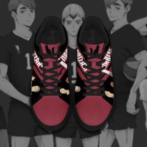 Haikyu Inarizaki Skate Shoes Black Haikyu!! Custom Anime Shoes 7