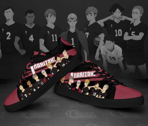 Haikyu Inarizaki Skate Shoes Black Haikyu!! Custom Anime Shoes 2