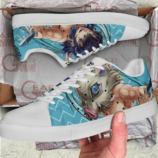 Inosuke Hashibira Skate Shoes Demon Slayer Anime Custom Shoes PN10 2