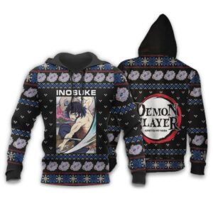 Inosuke Ugly Christmas Sweater Demon Slayer Anime Xmas Gift Custom Clothes 9