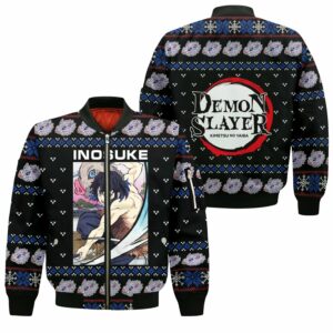 Inosuke Ugly Christmas Sweater Demon Slayer Anime Xmas Gift Custom Clothes 10