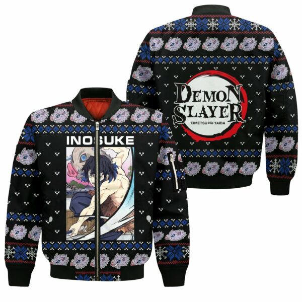 Inosuke Ugly Christmas Sweater Demon Slayer Anime Xmas Gift Custom Clothes 4