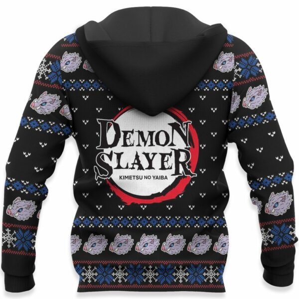 Inosuke Ugly Christmas Sweater Demon Slayer Anime Xmas Gift Custom Clothes 6