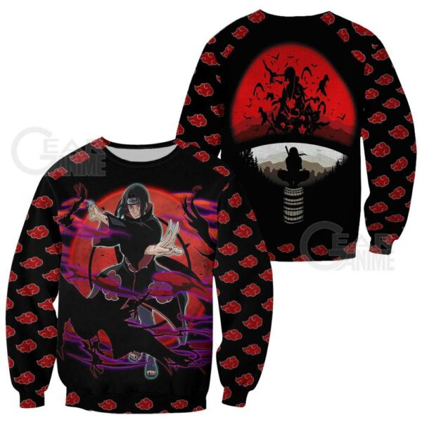 Itachi Akatsuki Hoodie Shirt Custom Naruto Akatsuki Anime Jacket 2