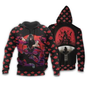 Itachi Akatsuki Hoodie Shirt Custom Naruto Akatsuki Anime Jacket 11