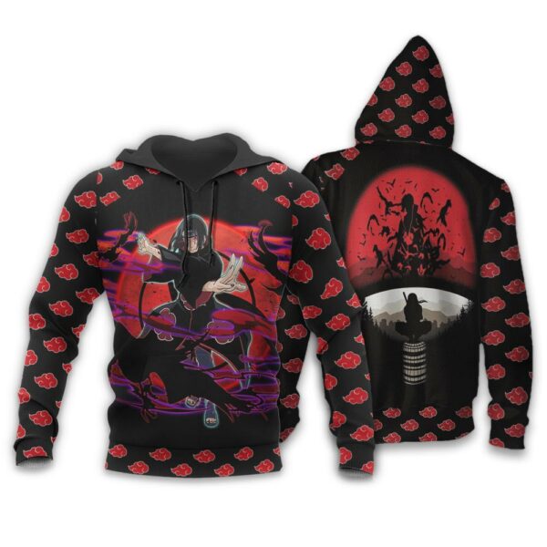 Itachi Akatsuki Hoodie Shirt Custom Naruto Akatsuki Anime Jacket 4