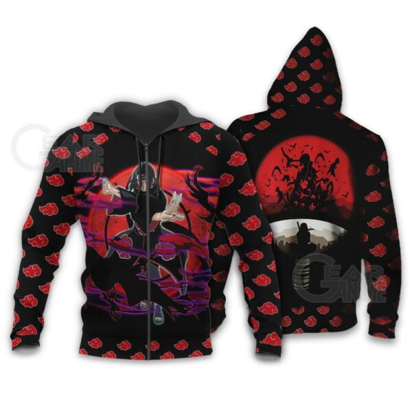 Itachi Akatsuki Hoodie Shirt Custom Naruto Akatsuki Anime Jacket 1