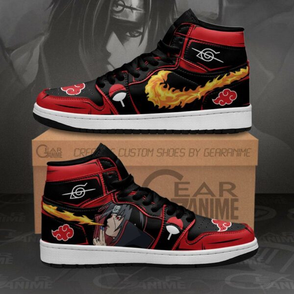 Itachi Sneakers Fireball No Jutsu! Akatsuki Naruto Anime Shoes 2