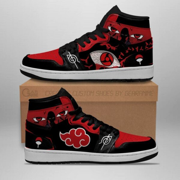 Itachi Akatsuki Sneakers Sharingan Eyes Shoes Naruto Anime 1