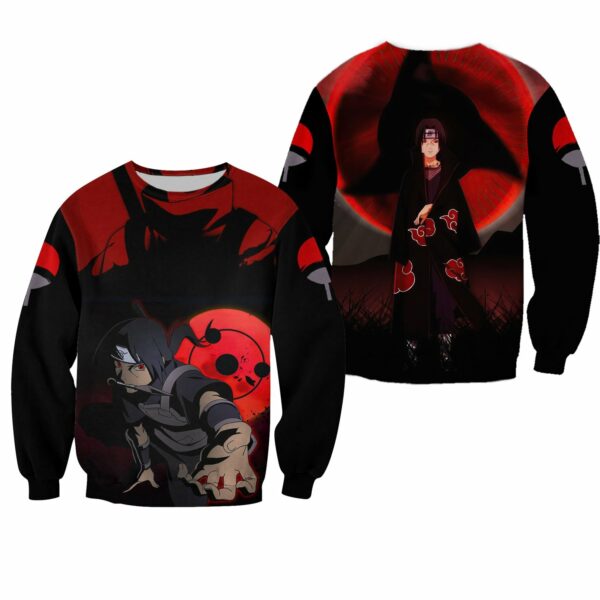 Itachi Sharingan Eyes Shirt Akatsuki Naruto Anime Hoodie Sweater 2