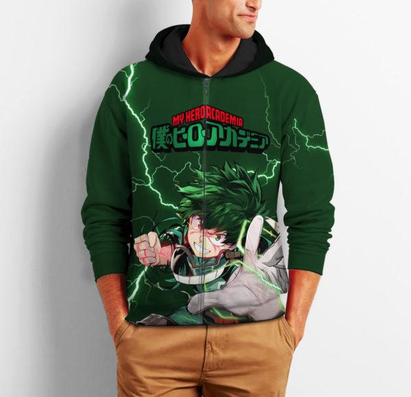 Izuku Midoriya Deku Zip Hoodie My Hero Academia Anime Shirt Fan Gift HA06 2